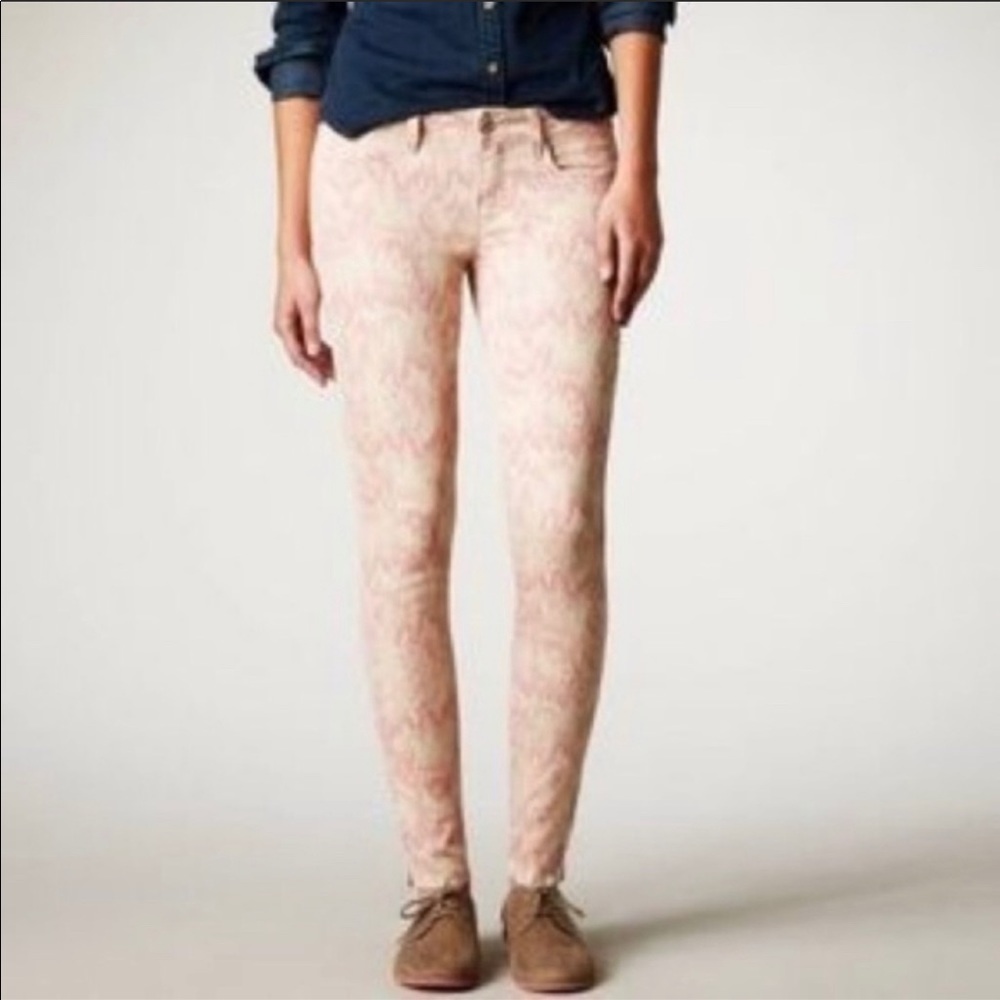 American Eagle Outfitters Light Pink Patterned Women's Jeggings